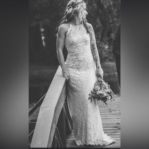BHLDN Halter Wedding Dress